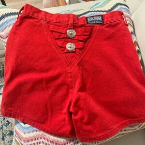 Vintage Roughrider Western shorts. Vibrant Red High Waist Tailored Shorts